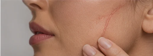 Corrección de cicatrices faciales y secuelas de piercing