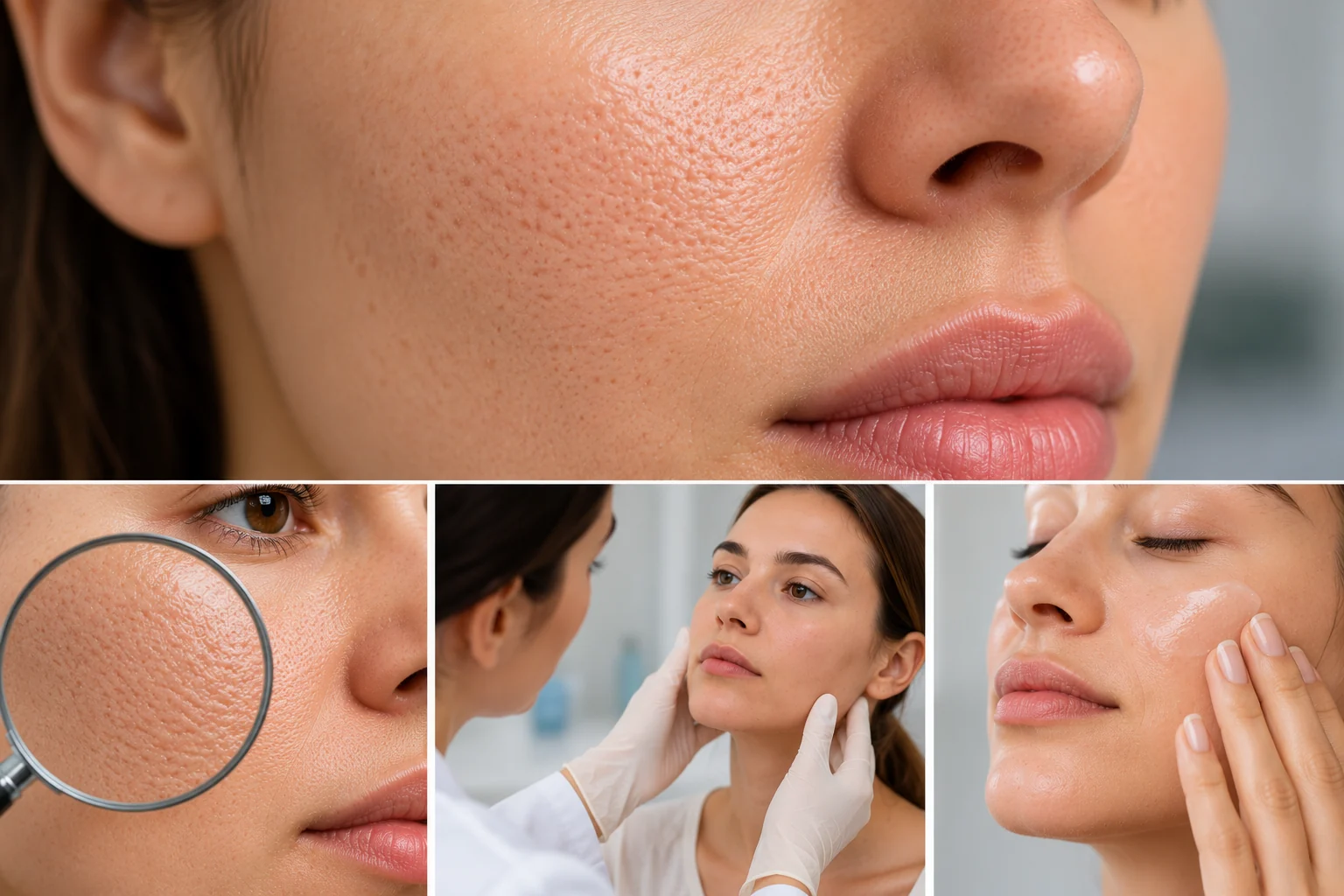 Valoración profesional de la piel y observación de la textura facial